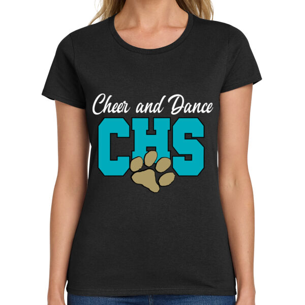 Christopher Cheer & Dance CHS - Ladies Heavy Cotton 100% Cotton T Shirt Thumbnail