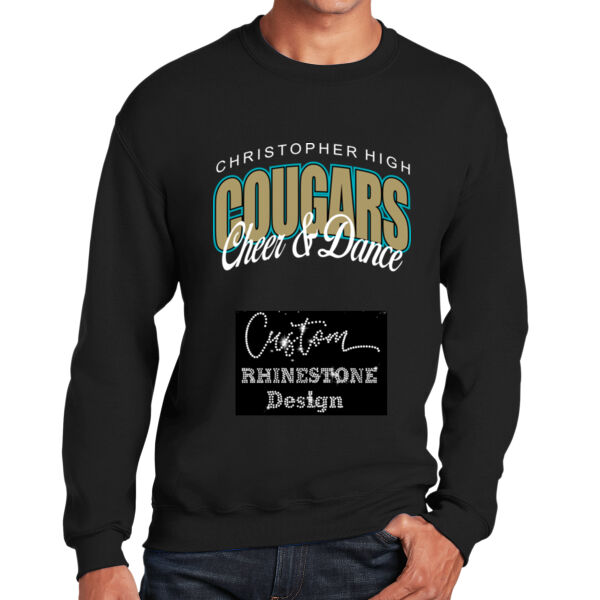 Christopher Cougars Cheer and Dance Rhinestone - Heavy Blend Crewneck Sweatshirt Thumbnail
