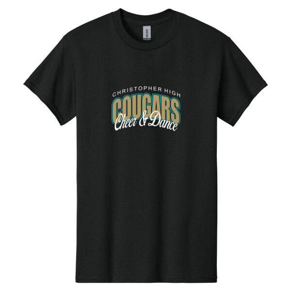 Christopher Cougars Cheer and Dance - Heavy Cotton 100% Cotton T Shirt Thumbnail